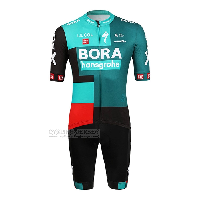 2022 Cycling Jersey Bora-Hansgrone Green Short Sleeve and Bib Short